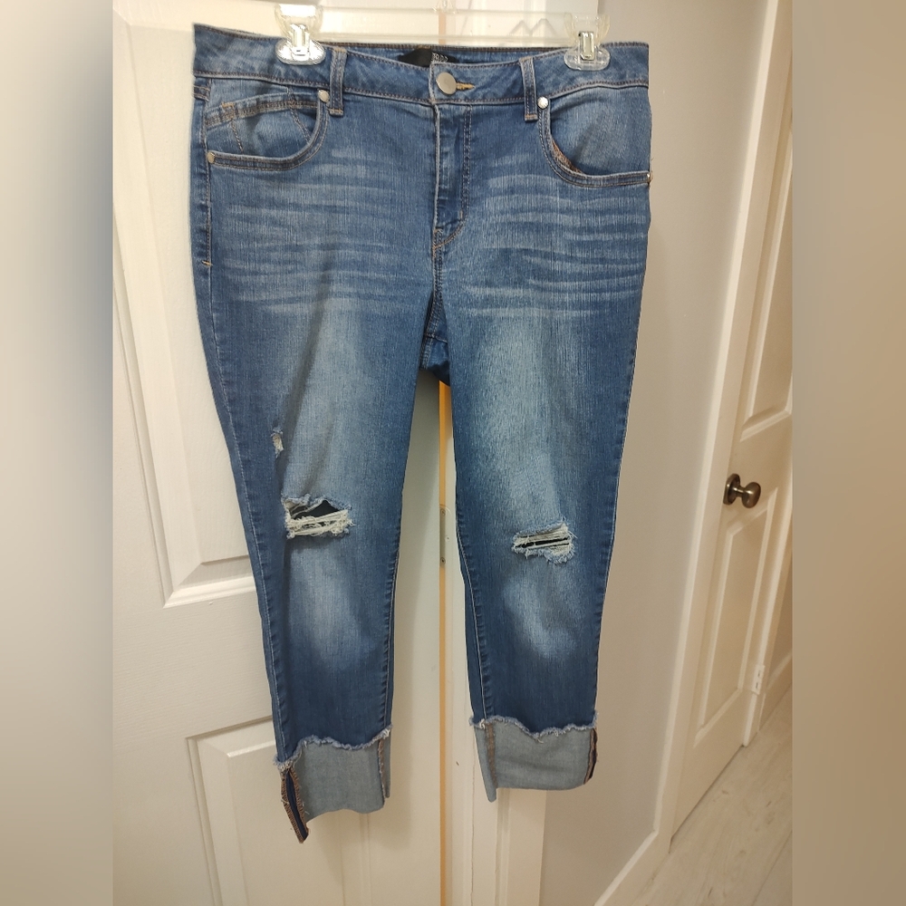 1822 Blue Denim Jeans Capri With Cuff (12)